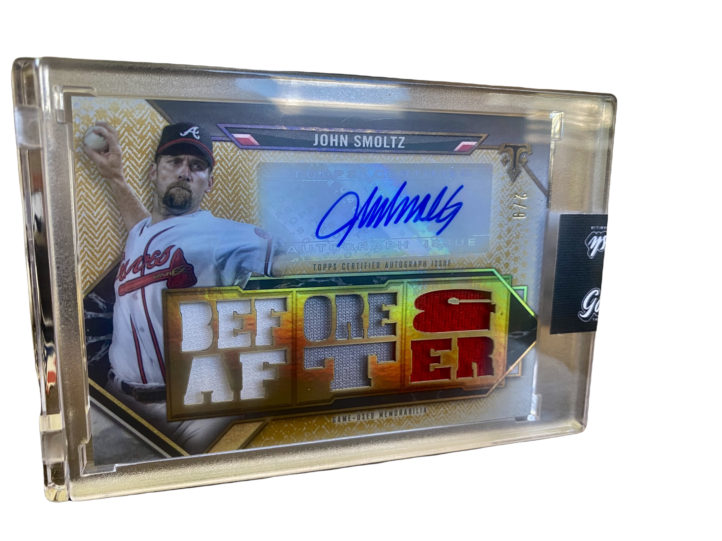 John Smoltz Topps Triple Threads Game Used Triple Jersey Auto 18/18 Signed  Card