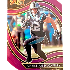 Christian McCaffrey 2020 Select Purple Die Cut Premier Level #307 Panthers