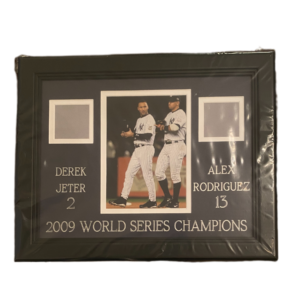 Derek Jeter & Alex Rodriguez Framed 18.5x12.5” dual game used pants NY Yankees