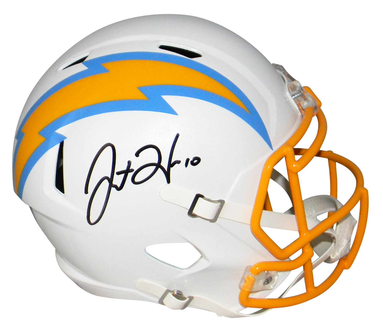 Justin Herbert Signed Chargers Full-Size Eclipse Alternate Speed Helmet  (Beckett COA)